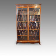 Antique mahogany double door bookcase
