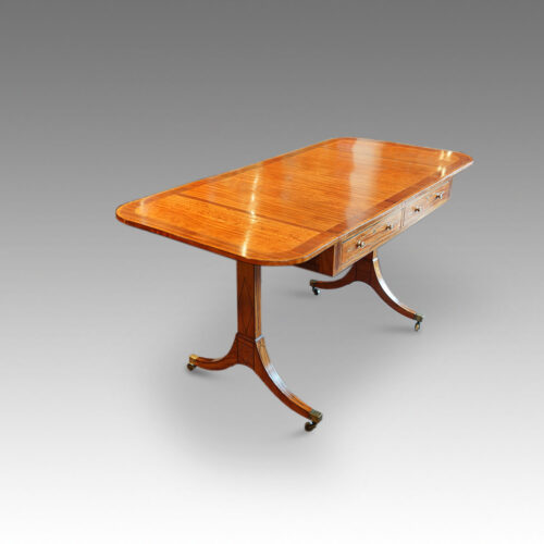 Detail view of sofa table