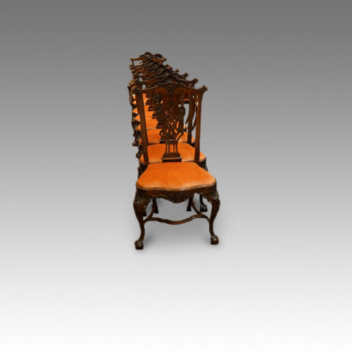 Set of 8 Antique dining chairs. Portugese