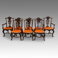 Set of 8 Antique dining chairs. Portugese