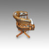 Antique desk chair side view