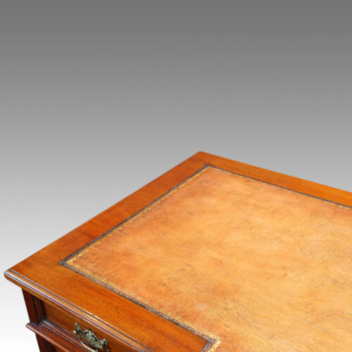 Leather inset writing surface
