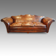 Edwardian country house leather sofa