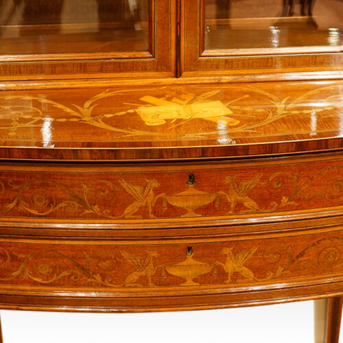 Edwardian inlaid mahogany cabinet