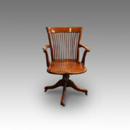 Edwardian walnut revolving desk chair