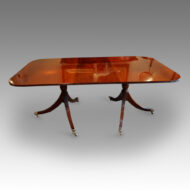Mahogany twin pillar dining table