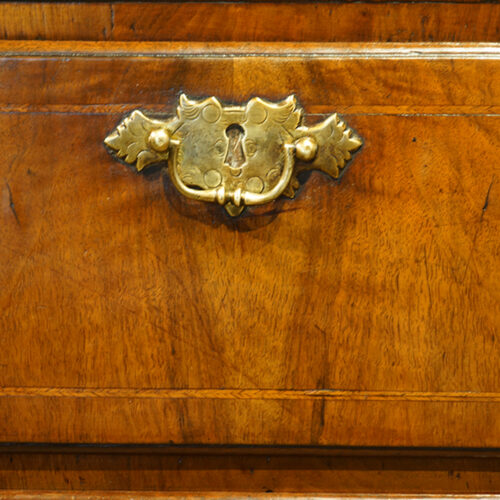 Walnut chest with herringbone banding