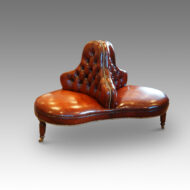 Victorian leather conversation seat
