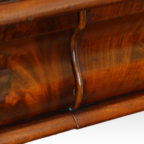 Setpentine mahogany drawer