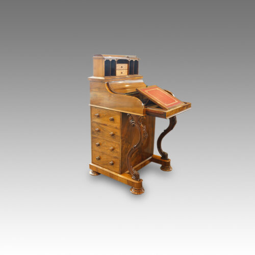 Victorian walnut 'pop up' piano top Davenport desk