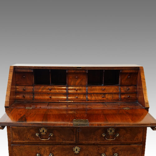 Antique bureau interior