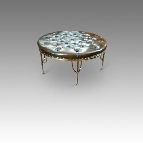 Leather banquette stool
