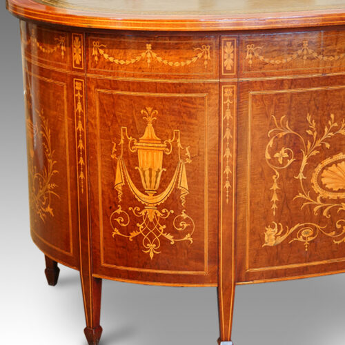 Antique desk with inlay