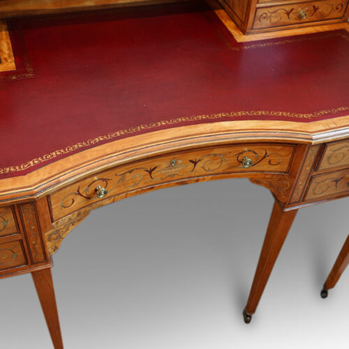 Edwardian desk concave drawer front