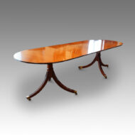 Mahogany twin pillar dining table