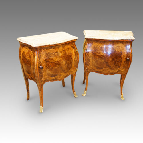 Pair Antique walnut bedside cabinets