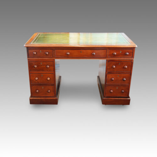 Victorian mahogany double pedestal desk