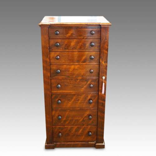 Victorian rosewood Wellington chest