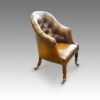 William IV rosewood buttonback leather desk chair