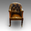 Antique leather desk chair