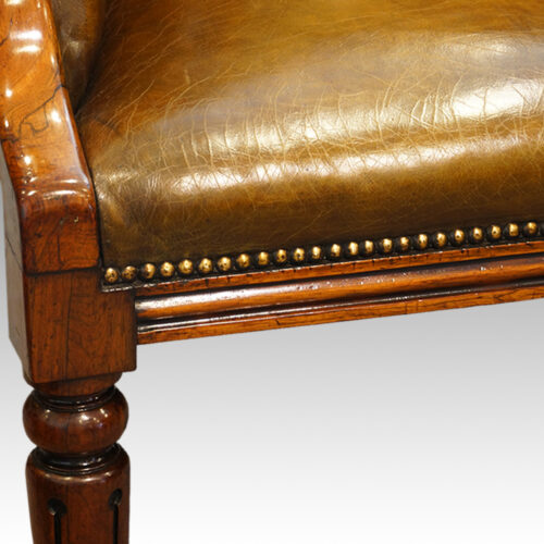 Antique leather desk chair