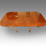 Antique twin pillar dining table