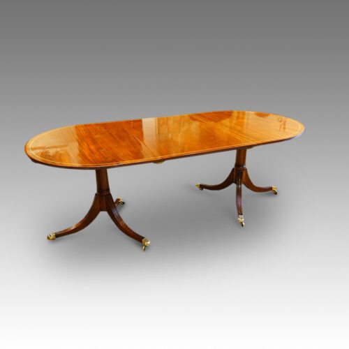 Twin pillar dining table