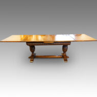 Oak refectory draw-leaf dining table