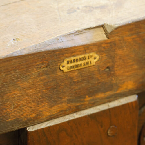 Harrods oak dining table