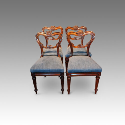 Set of 4 William IV rosewood dining chairs
