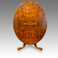 Victorian oval burr walnut dining table