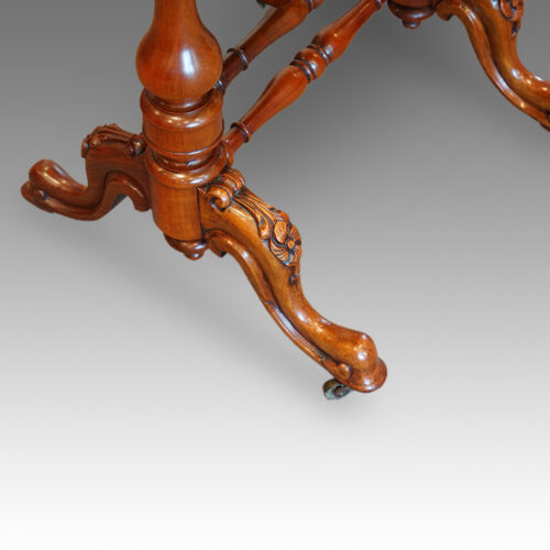 Victorian walnut table base