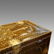 Leather brass studded trunk