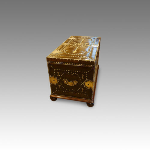 Regency leather trunk