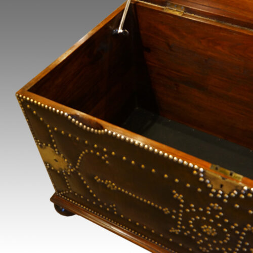 Antique chest interior