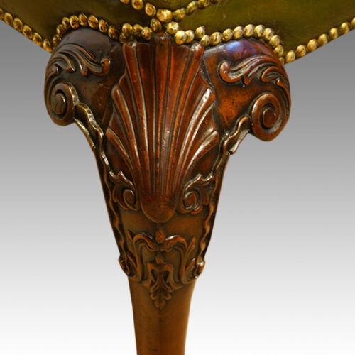 Shell carved leg on stool