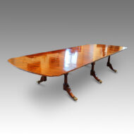 Regency mahogany extending dining table