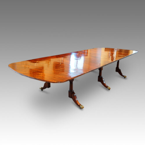Regency mahogany extending dining table