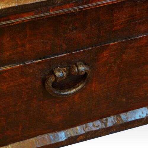 Antique coffee table carrying handle