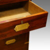 Flush brass handle for military chest
