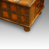 Iron strap corners on antique chest