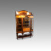 Art Nouveau inlaid display cabinet, side view