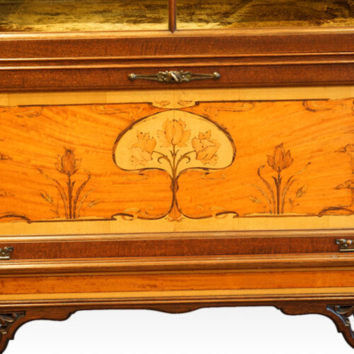 Art Nouveau inlaid panel