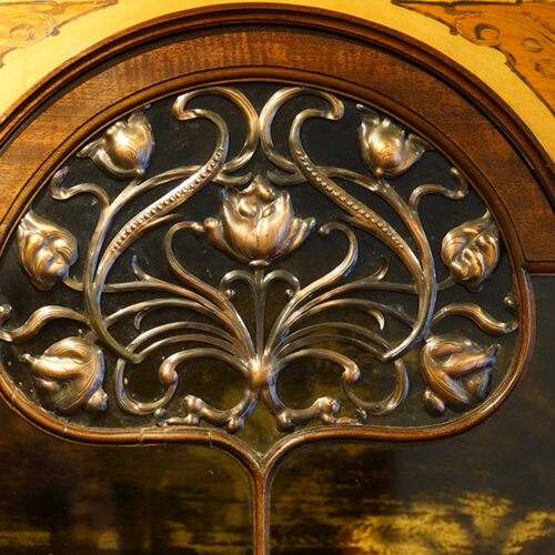 Art Nouveau Copper fretted panel