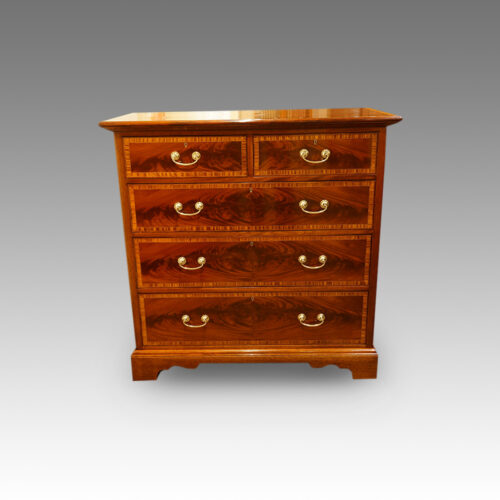 Edwardian inlaid mahogany chest of drawers