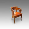 Empire mahogany desk tub shaped chair