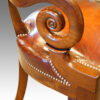 Scroll arm on desk chair