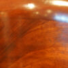Mahoangy timber on chair back