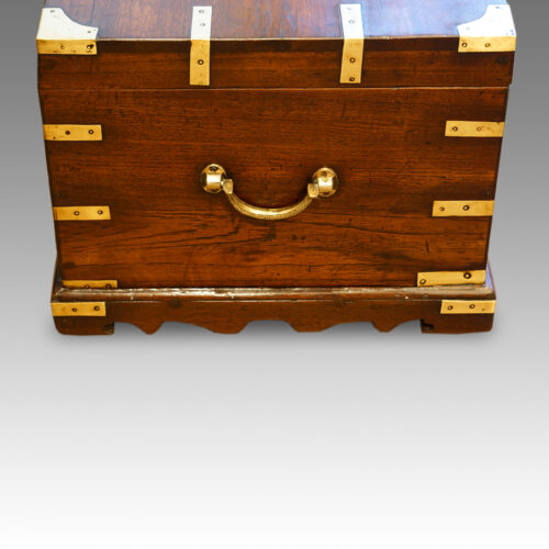Antique brass bound chest
