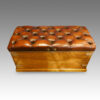 Button leather top of military chest
